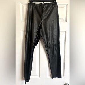 Lulus Black Faux Leather Leggings - Size Small